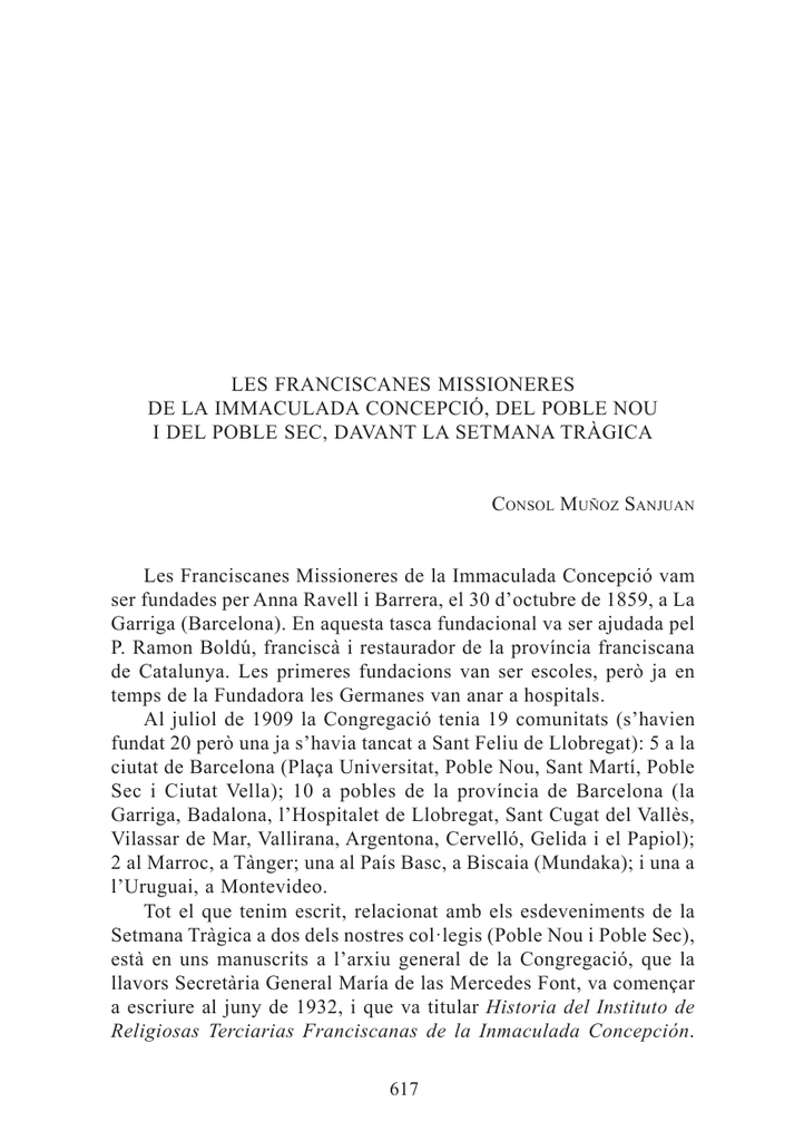 Capilla de les Franciscanes Missioneres de la Immaculada Concepció (La Garriga)